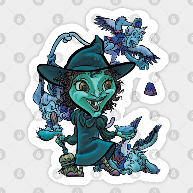 Wicked Witch Sticker by majanation